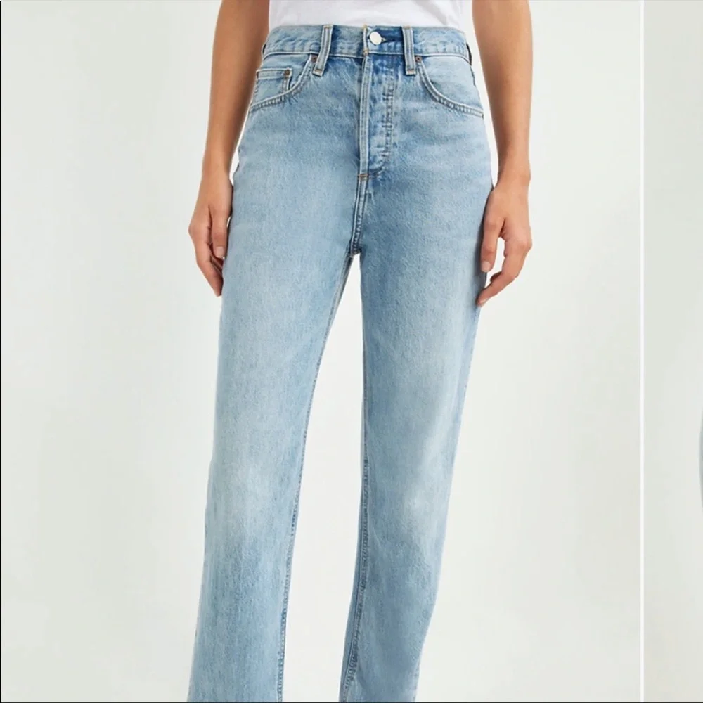 Aritzia Denim Forum The Nina Stovepipe in Tequila Lightly Distressed Long Jeans - Picture 6 of 14